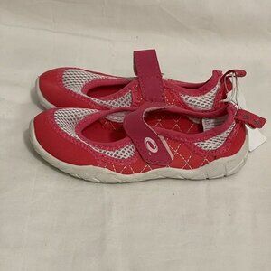 NEW Girl's Pink Water Shoes Sz 11 Microfiber & Mesh, Slip-on Non-Skid Mary Jane